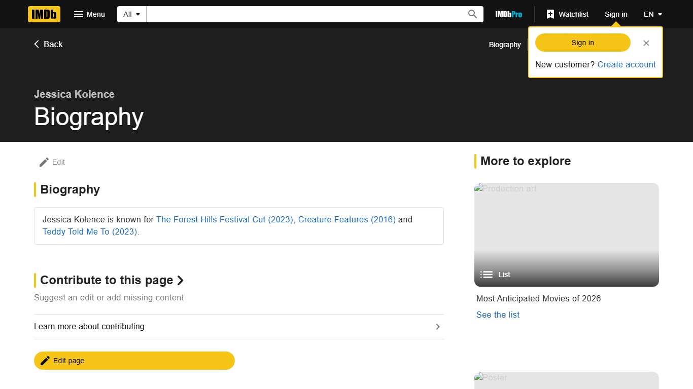 Jessica Kolence - Biography - IMDb